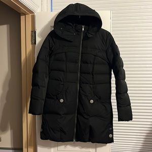 Black puffer coat
